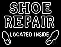 Shoe Repair Located Inside LED Neon Sign