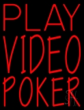 Play Video Poker LED Neon Sign