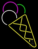 Multicolored Ice Cream Cone LED Neon Sign