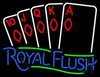 Royal Flush Poker LED Neon Sign