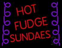 Red Hot Fudge Sundaes LED Neon Sign