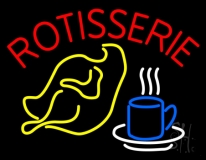 Red Rotisserie Chick Logo LED Neon Sign