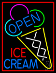 Open Ice Cream Open LED Neon Sign
