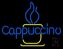 Blue Cappuccino Cup LED Neon Sign