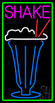 Red Shakes With Glass LED Neon Sign