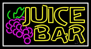 Double Stroke Juice Bar With Grapes LED Neon Sign