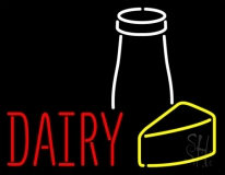 Red Dairy LED Neon Sign