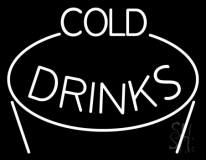 White Cold Drinks LED Neon Sign