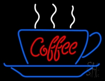 Red Coffee Inside Cup LED Neon Sign