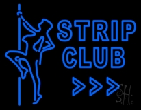 Blue Strip Club LED Neon Sign