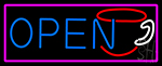 Open Inside Coffee Cup LED Neon Sign