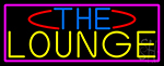 The Lounge With Pink Border LED Neon Sign