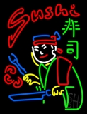 Double Stroke Red Sushi Chef Logo LED Neon Sign