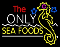 The Only Seafood LED Neon Sign