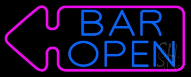 Bar Open With Arrow LED Neon Sign