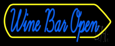 Cursive Wine Bar Open LED Neon Sign