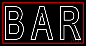 Double Stoke Decorative Bar With Red Border LED Neon Sign