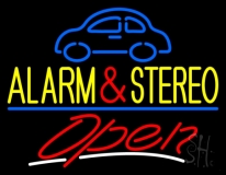 Car Logo Alarm And Stereo Open LED Neon Sign