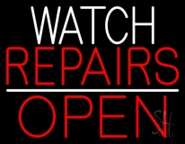 Blue Watch Repairs Open LED Neon Sign