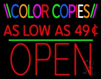 Color Copies As Low As 49 Open 1 LED Neon Sign