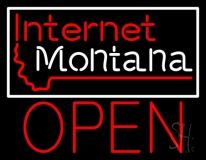 Custom Internet Montana Open LED Neon Sign