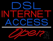 Dsl Internet Access Open LED Neon Sign