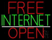 Free Internet Open LED Neon Sign