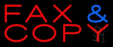 Fax Copy 2 LED Neon Sign