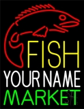 Custom Red Fish Logo Market LED Neon Sign