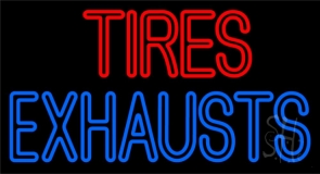 Double Stroke Red Tires Exhaust LED Neon Sign