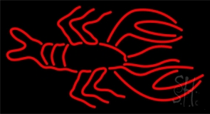 Lobster Logo In Red LED Neon Sign