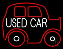 White Used Car With Logo LED Neon Sign