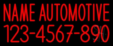 Custom Automotive Phone Number LED Neon Sign