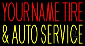 Custom Tire And Auto Service 1 LED Neon Sign