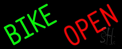 Green Bike Open LED Neon Sign