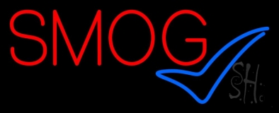 Red Smog Blue Check Logo 1 LED Neon Sign