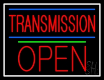 Red Transmission With Block Open Line LED Neon Sign