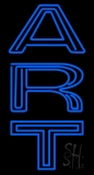 Vertical Blue Art LED Neon Sign