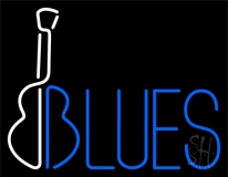 Blues With Guitar 1 LED Neon Sign