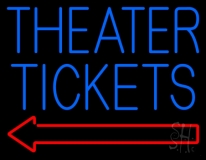 Blue Theatre Tickets LED Neon Sign