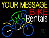 Custom Bike Rentals 1 LED Neon Sign