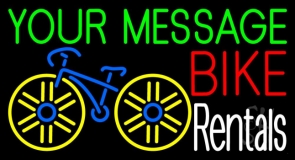Custom Bike Rentals 2 LED Neon Sign