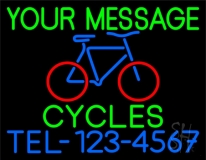 Custom Cycles With Phone Number LED Neon Sign