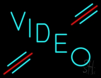 Turquoise Video LED Neon Sign