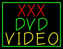 Xxx Dvd Video With Border LED Neon Sign