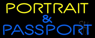 Yellow Portrait And Passport LED Neon Sign
