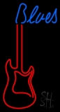 Blues Red Guitar LED Neon Sign