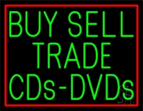 Buy Sell Trade Cds Dvds Block 2 LED Neon Sign