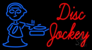 Dj Red Disc Jockey LED Neon Sign