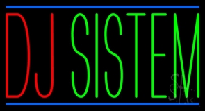 Dj System Block 1 LED Neon Sign
